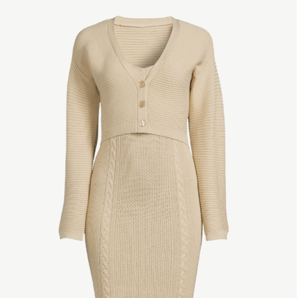 Sofia Jeans by Sofia Vergara Women's Dress and Cardi Set